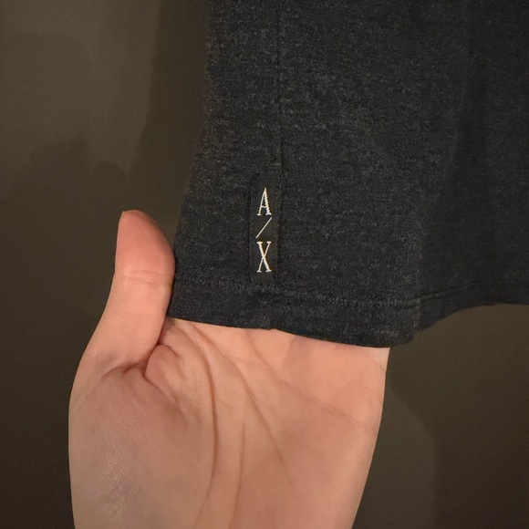 NWOT Men’s Armani Exchange Charcoal 3/4 Sleeve Top size XS - Picture 4 of 5